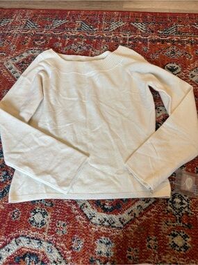 Vintage y2k Cream Boatneck Knit Sweater